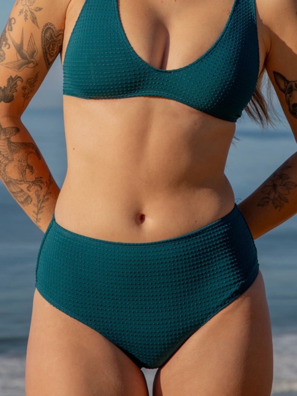 Seea Brasilia High Waist Bikini Bottom - Dotty Size M Free People